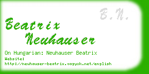 beatrix neuhauser business card